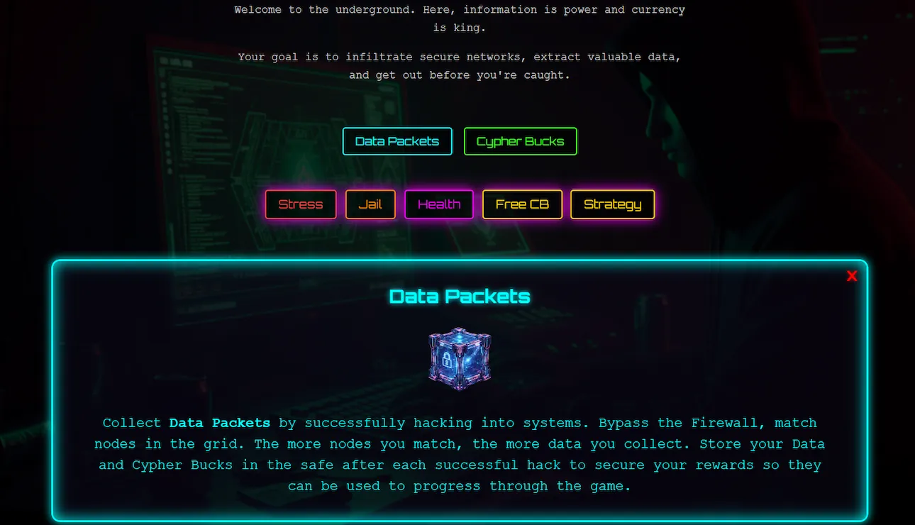 Grid Lock Heist data packets info