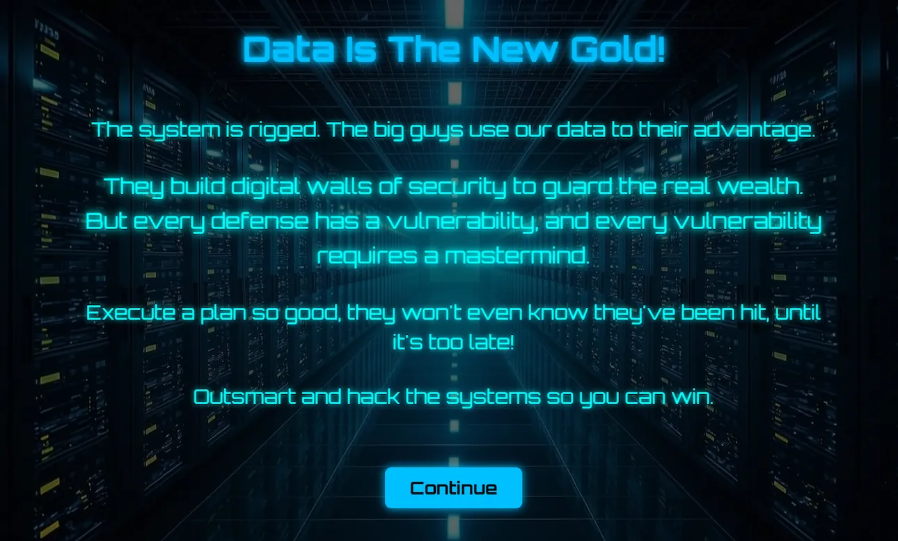 Grid Lock Heist intro screen